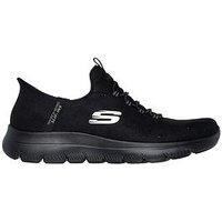Skechers Vegan Duraleather Bungee Slip-Ins W/ Air-Cooled Mf - Black