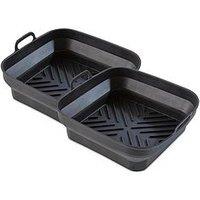 Tower Square Air Fryer Trays, Set Of 2, Reusable Silicone - T843092