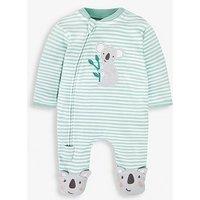 Jojo Maman Bebe Unisex Koala Applique Zip Sleepsuit - Green