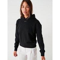 Calvin Klein Nano Logo Relaxed Hoodie - Black