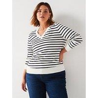 Tommy Hilfiger Plus Size Mini Logo V Neck Jumper - Multi