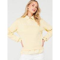 Tommy Hilfiger Logo Crewneck Sweatshirt - Yellow