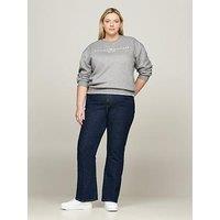 Tommy Hilfiger Plus Size Logo Sweatshirt - Grey