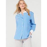 Tommy Hilfiger Striped Long Sleeve Shirt - Blue