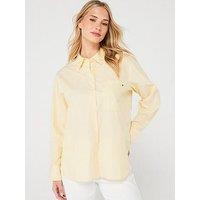 Tommy Hilfiger Poplin Long Sleeve Shirt - Yellow