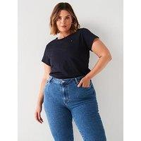 Tommy Hilfiger Plus Size Mini Logo T-Shirt - Navy