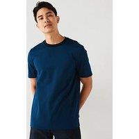 Boss H-Tiburt 431 Regular Fit Pique T-Shirt - Dark Blue