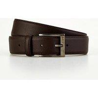 Boss Elloy 3.5Cm Logo Keeper Saffiano Leather Belt