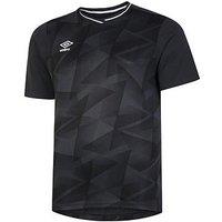 Umbro Mens Short Sleeved Jersey-Black