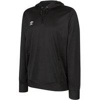 Umbro Mens Fleece Hooded Sweatshirt-Black