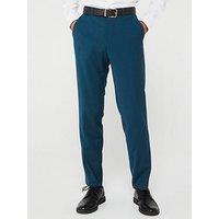 Boss Lean Regular Fit Bi-Stretch Wool Suit Trousers - Dark Blue