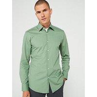 Boss Hank Slim Fit Collar Trim Stretch Cotton Poplin Shirt