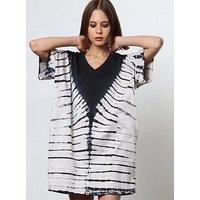 Religion Oversized Tie Dye Tunic Dress - Multi