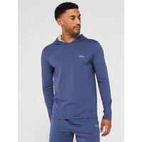 Boss Mix & Match Lightweight Overhead Loungewear Hoodie - Navy