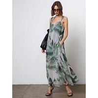 Religion Maxi Slip Dress - Green