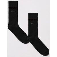 Boss 2 Pack Corporate Logo Crew Socks - Black