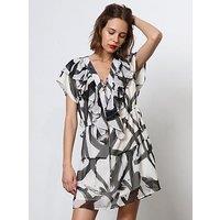 Religion Tiered Mini Dress - White