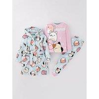 Squishmallows 3 Piece Pyjamas And Dressing Gown - Multi