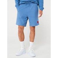 Hugo Diz222 Patch Logo Sweat Shorts - Mid Blue
