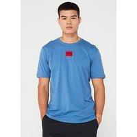 Hugo Diragolino212 Regular Fit Centre Patch Logo T-Shirt - Mid Blue