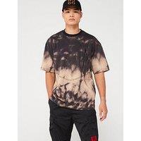 Hugo Doforesto Oversized All Over Print Zip Detail T-Shirt - Green