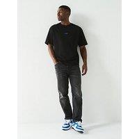 Hugo Blue Jonah Straight Fit Jeans-Dark Grey