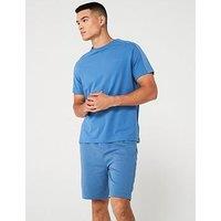 Hugo Tonal Logo Loungewear T-Shirt - Blue
