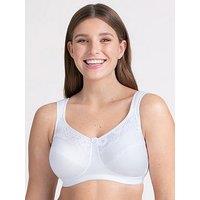 Miss Mary Of Sweden Cotton Now Minimizer Non Wired Bra - White