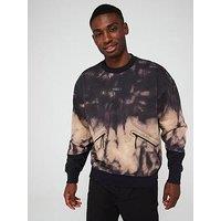 Hugo Dautumnas All Over Print Oversized Crew Sweat - Green