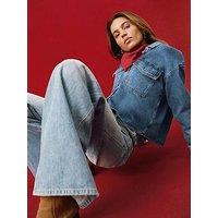 Mint Velvet Indigo Cropped Denim Shirt