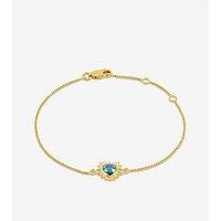 Rachel Jackson Personalised Electric Love Blue Topaz Heart Bracelet