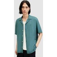 Allsaints Venice Short Sleeve Shirt - Aqua