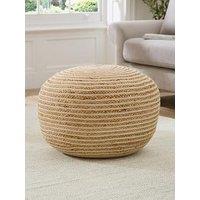 Kaikoo Bleached Jute Pouffe