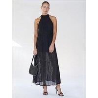 Religion Crochet Halterneck Maxi Dress - Black