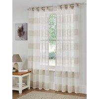 Very Home Rhodes Horizontal Stripe Voile Panel Pair