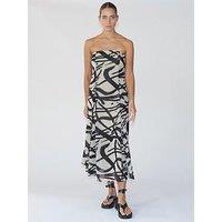 Religion Bandeau Midi Dress - Taupe