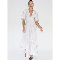 Religion Handkerchief Hem Maxi Dress - White