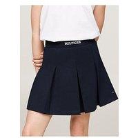 Tommy Hilfiger Girls Monotype Punto Skirt - Navy