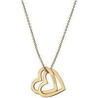 Treat Republic Personalised Entwined Hearts Necklace In Gold