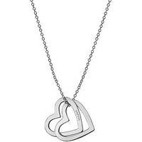 Treat Republic Personalised Entwined Hearts Necklace In Silver