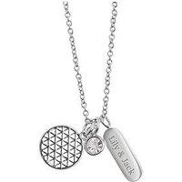 Treat Republic Personalised Mandala Charms Necklace In Silver