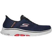 Skechers Slip-Ins Go-Walk 7 Bungee Closure Trainers - Navy And Red