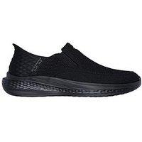 Skechers Slip-Ins Slade Dual Gore Trainers - Black Knitted Mesh