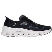 Skechers Glide-Step Slip-Ins Bungee Lace Trainers - Black Mesh