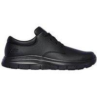 Skechers Work Relaxed Fit Flex Advantage Slip Resistant Trainers - Black