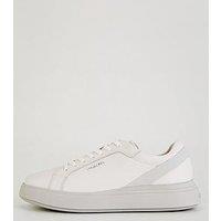 Calvin Klein Heel Strap Leather Trainer - White