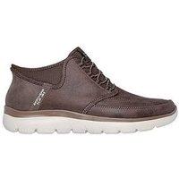 Skechers Summits Slip-Ins Bungee Lace Mid Lace Up Shoes - Chocolate Suede