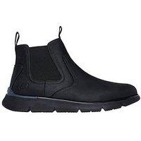 Skechers Augustino Chelsea Boots - Black Leather