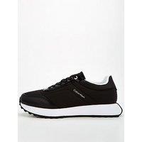 Calvin Klein Leather/Mesh Lace Runner - Black