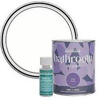 Rust-Oleum Satin Finish Bathroom Tile Paint With Activator In Chalk White - 750 Ml Tin
